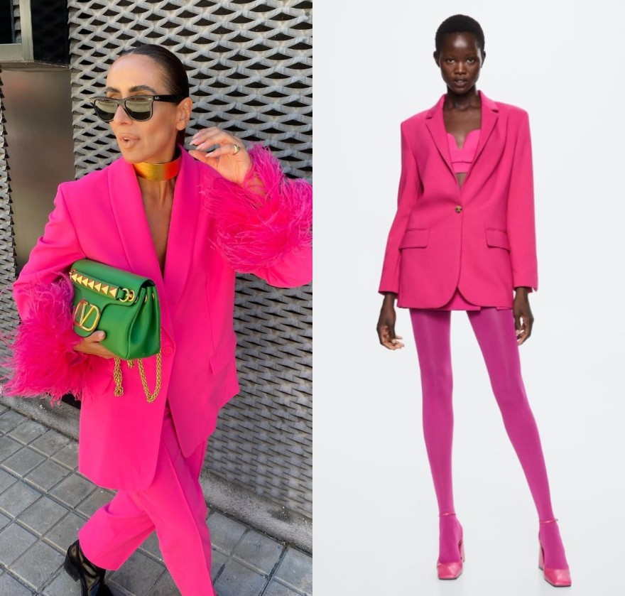 Φούξια μπλέιζερ Mango