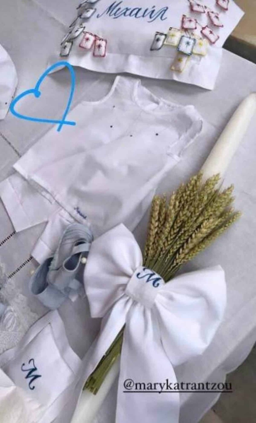 Μαίρη Κατράντζου βάφτιση γιου