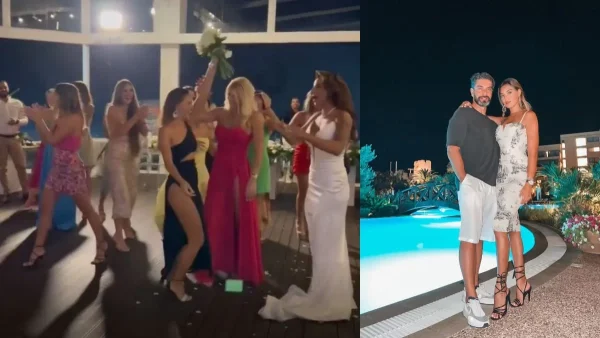 "Την πάτησα" - Η επική αντίδραση του Μαρτίκα όταν η Βρισηίδα έπιασε την ανθοδέσμη στο γάμο της Ευμορφιάδη