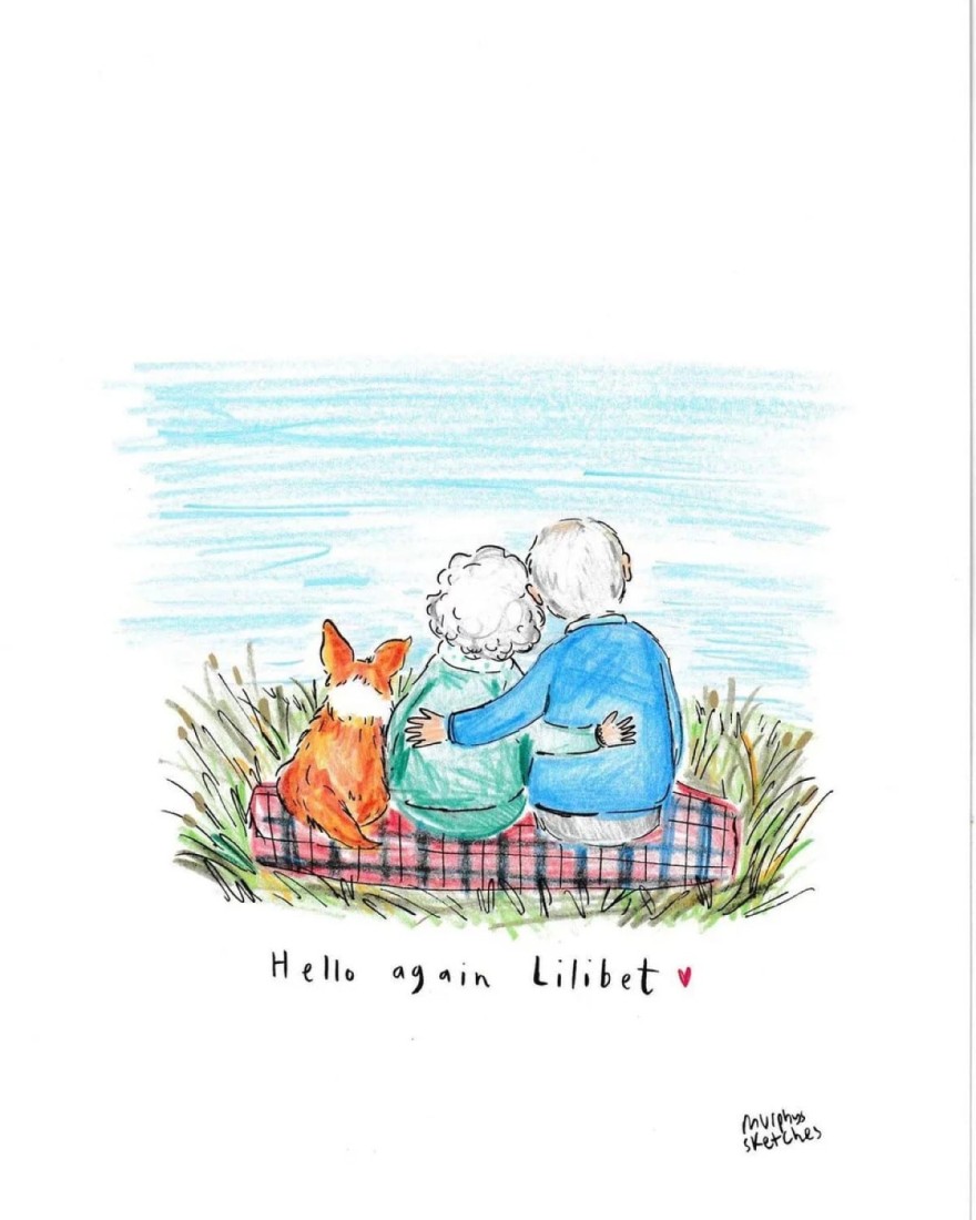 Το σκίτσο της Ελισάβετ και του Φίλιππου που συγκίνησε εκατομμύρια χρήστες