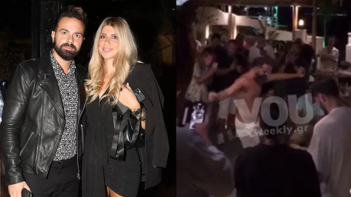 Αποκλειστικό: Τον χειροκροτούσε όλο το μαγαζί - Το βαρύ ζεϊμπέκικο του Ηλία Βρεττού στο πάρτι πριν τον γάμο του