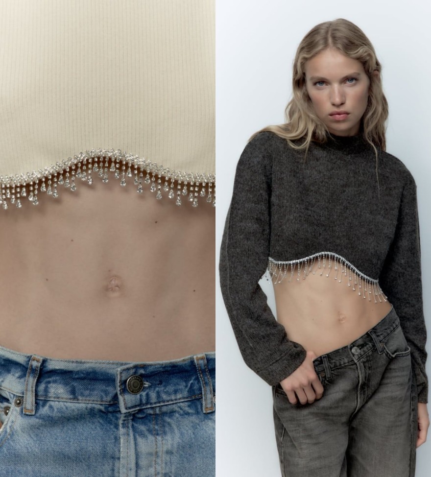 Cropped φούτερ