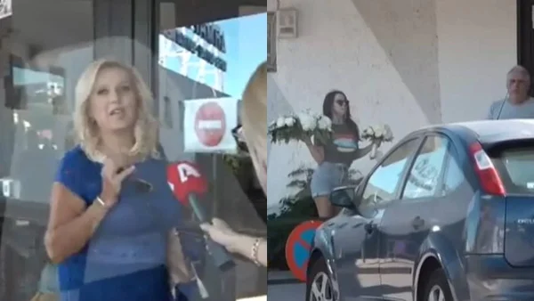 Με μπλε μακρύ φόρεμα η μητέρα της Κωνσταντίνας Σπυροπούλου - Τα πρώτα πλάνα από τον γάμο της με τον Βασίλη Σταθοκωστόπουλο