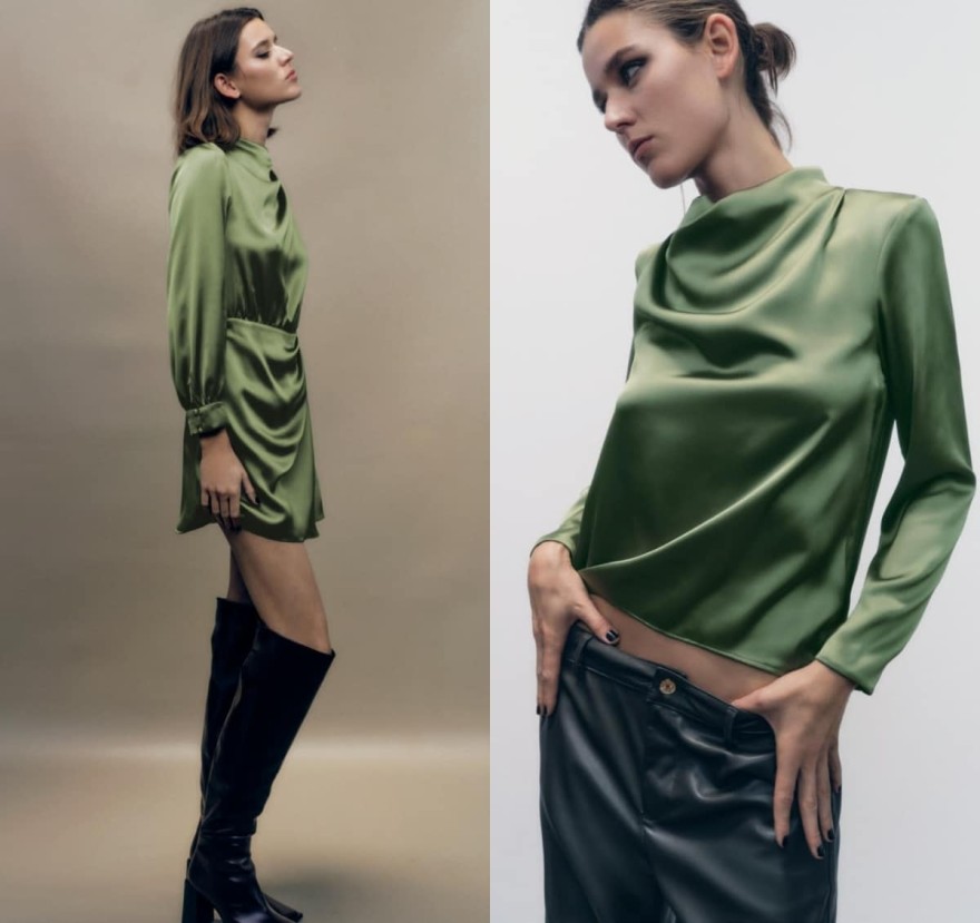 Φόρεμα και μπλούζα Zara