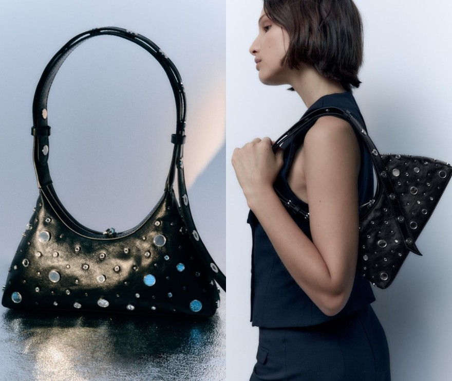 Μαύρη τσάντα Zara