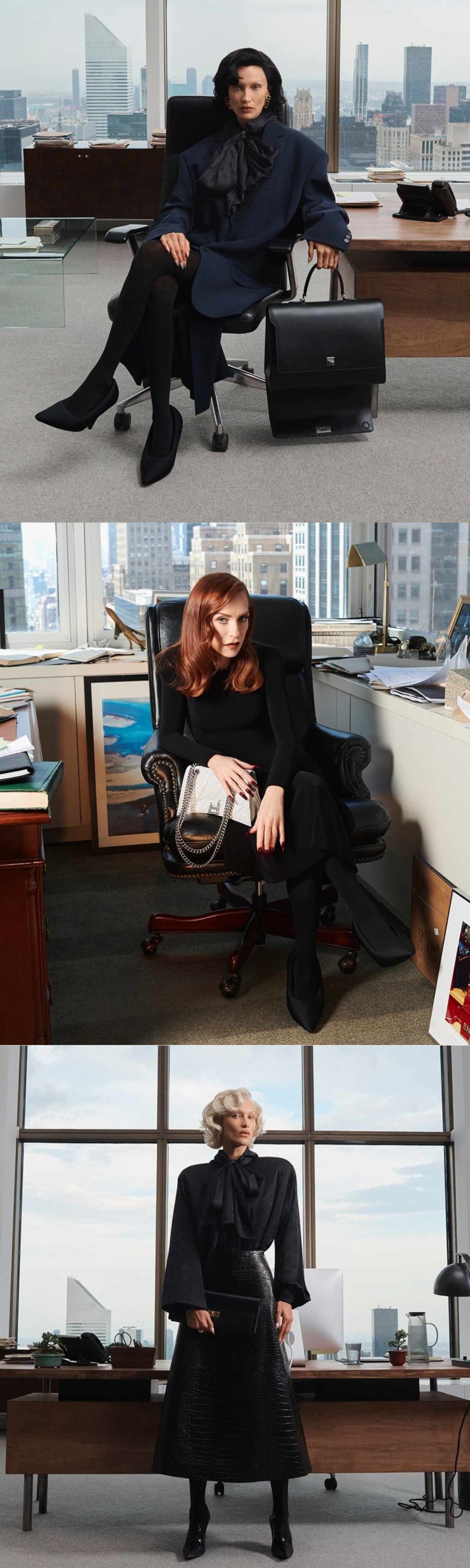 Bella Hadid,  Ιsabelle Hupert, Balenciaga