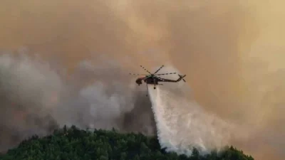 Φωτιά στον Κάλαμο Αττικής - Η ανακοίνωση της Πυροσβεστικής