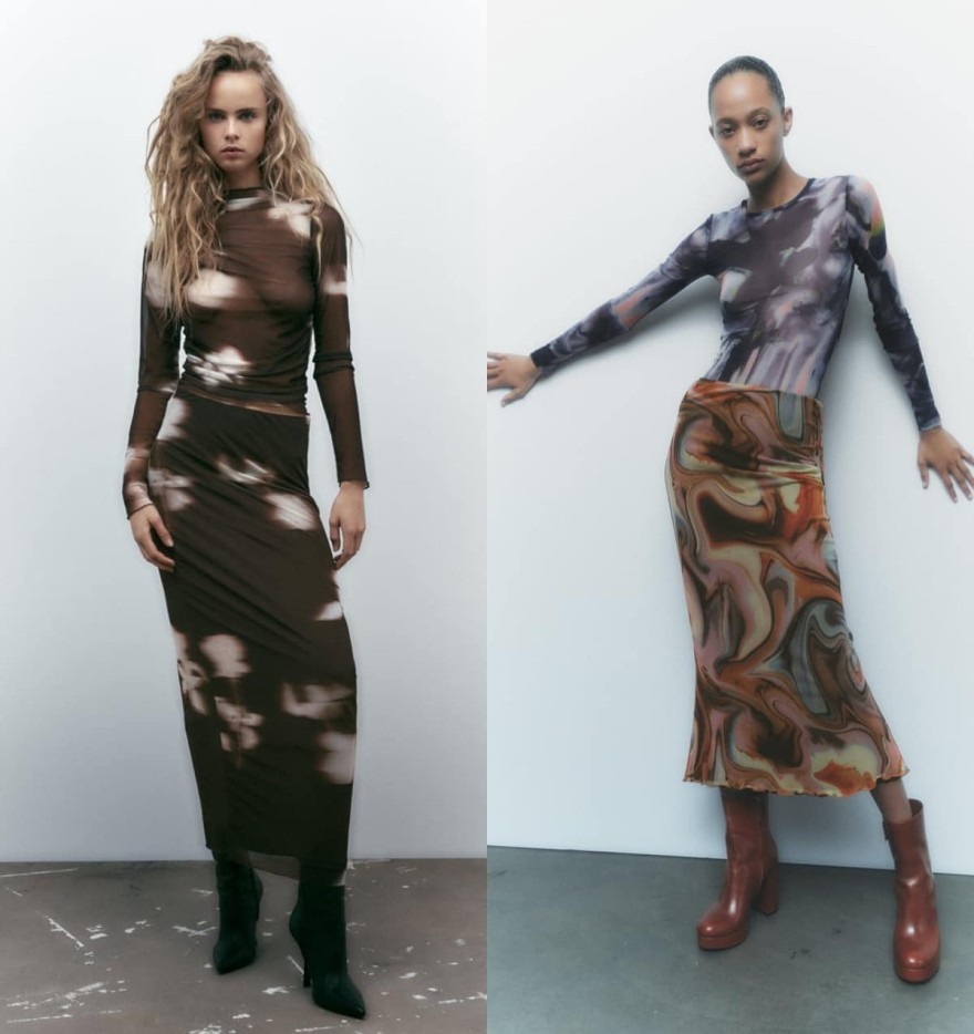 Zara φούστα και τοπ