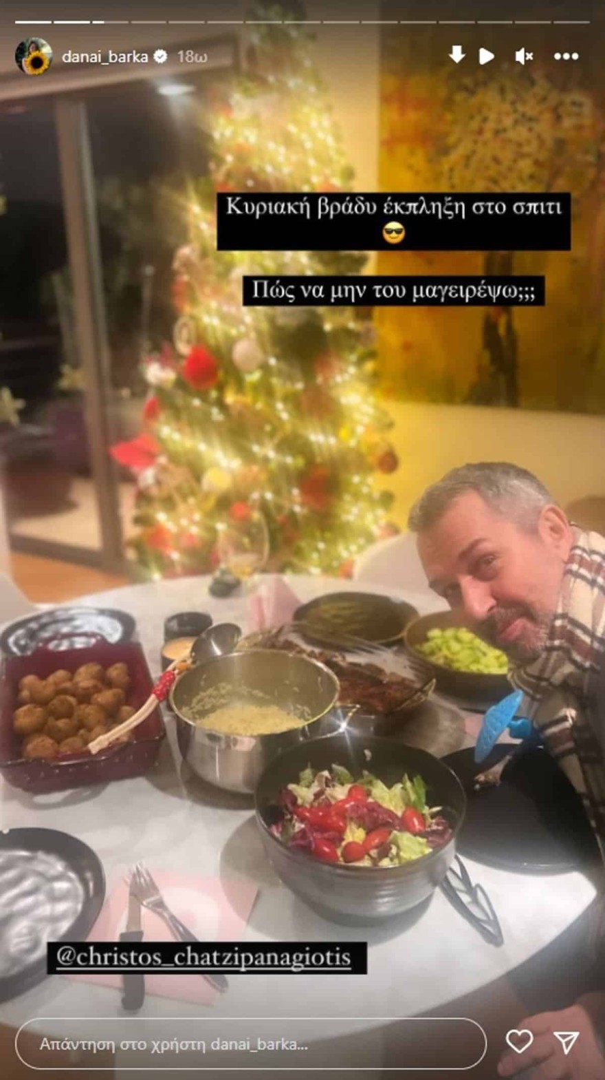 Δανάη Μπάρκα Χριστουγεννιάτικο δέντρο