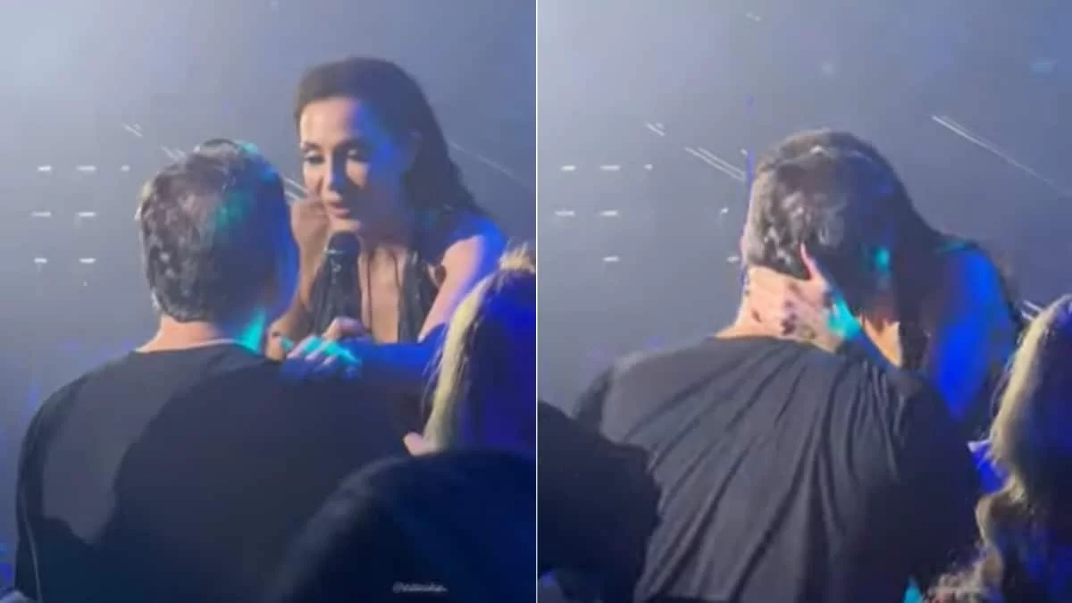 Τον άρπαξε και τον φίλησε μπροστά σε όλους - Ασυγκράτητοι Βανδή και Μπισμπίκης σε νυχτερινό κέντρο