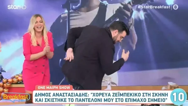 "Γκρεμίστηκε" το πλατό του Breakfast at Star με το ζεϊμπέκικο του Σταύρου Βαρθαλίτη - Αποθεώθηκε ο νικητής του Masterchef 4