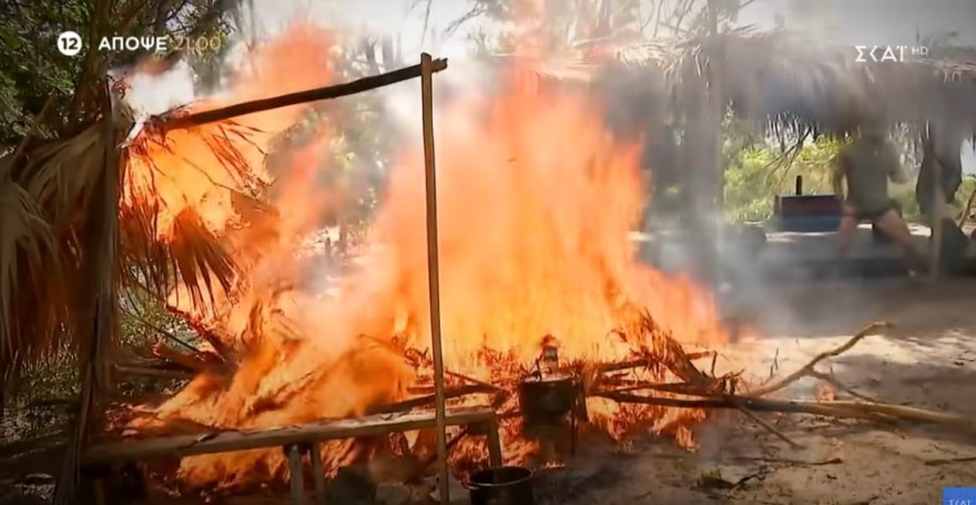 Survivor All Star φωτιά μπλε ομάδας