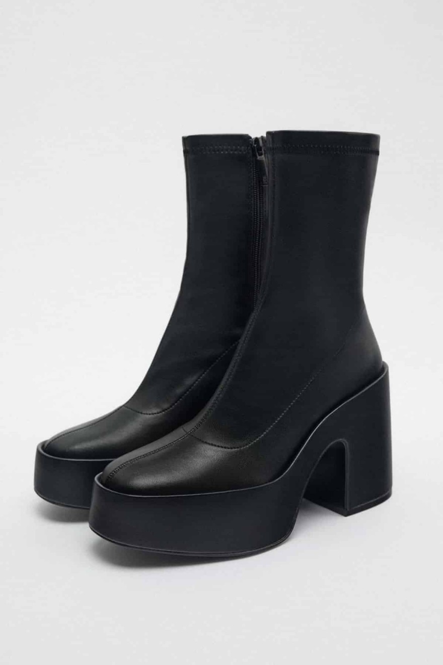Zara μαύρα μποτάκια