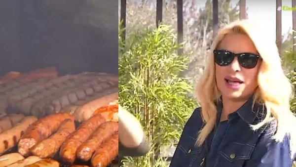 Με λουκάνικα και μπριζόλες στην αυλή του MEGA: «Είπαμε να το γλεντήσουμε» - Φανερά ενθουσιασμένη η Ελένη Μενεγάκη
