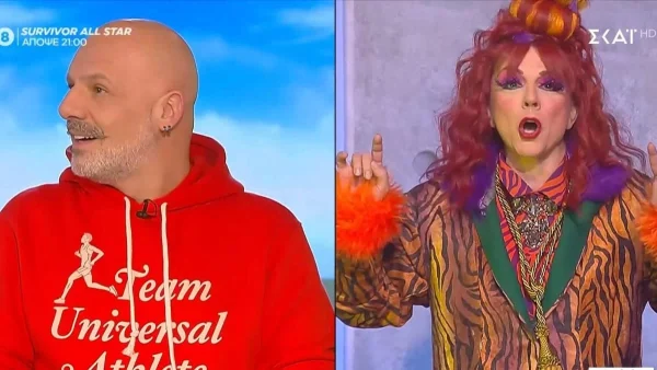 Με μπότες του σκι και χιόνια στα μούτρα - Η επική είσοδος της Βάνιας στο "Καλό Μεσημεράκι"