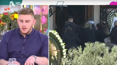 «Οι εικόνες είναι πολύ βαριές για μένα» - Σπάραξε στο κλάμα ο 20χρονος ήρωας των Τεμπών για την κηδεία πατέρα & γιου