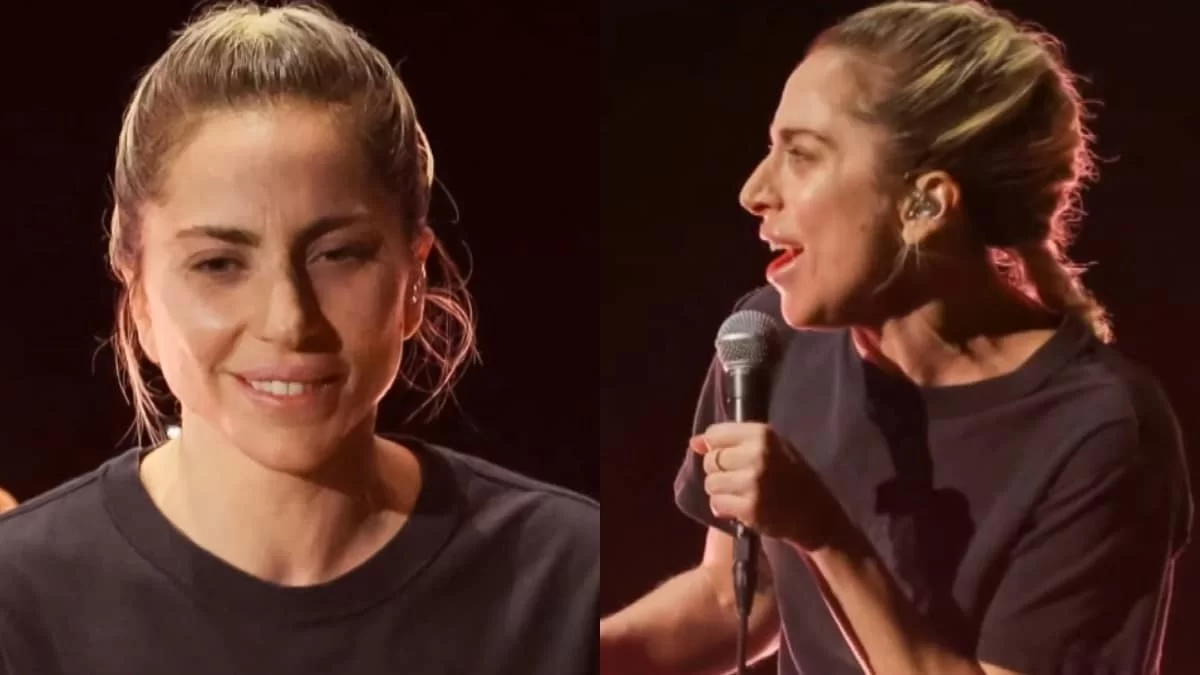 Με ένα μαύρο μπλουζάκι χωρίς κανένα ίχνος μακιγιάζ - Η πολυσυζητημένη εμφάνιση της Lady Gaga στα Όσκαρ