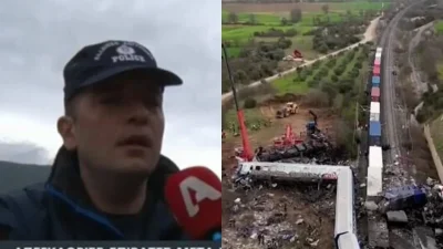 Τέμπη: «Υπήρχαν εικόνες που δεν θέλω να...» - Συγκλονίζει ο αστυνομικός με τα όσα αντίκρισε στο σημείο της τραγωδίας