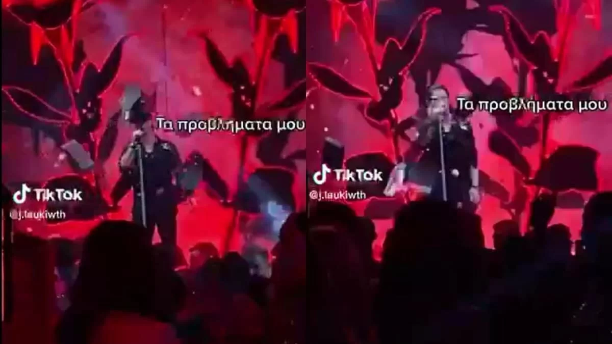 Παραλίγο ατύχημα για τον Νίκο Οικονομόπουλο με πανέρια που "έσκασαν" στο πρόσωπό του - Οργισμένος σταμάτησε να τραγουδά (Βίντεο)