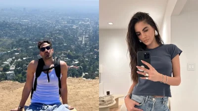 Μέσα σε vintage κάμπριο αμάξι στο Beverly Hills - "Φωτιά" οι νέες φωτογραφίες του Κωνσταντίνου Αργυρού & της Αλεξάνδρας Νίκα από την Αμερική