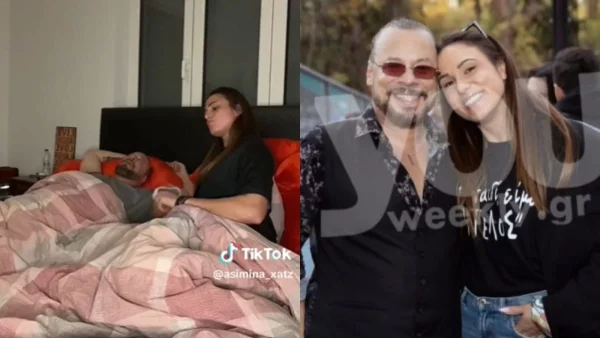 Τον περιμένει με την παντόφλα στο χέρι - Το βίντεο της Ασημίνας Χατζηανδρέου στο κρεβάτι με τον Χρήστο Δάντη μετά από το ξέφρενο ξενύχτι του