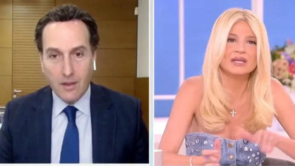 «Μου είπε ο Λιάγκας ότι...» - Άναυδη η Σκορδά με το κοπλιμέντο του Δημητρακόπουλου στον αέρα του ΣΚΑΙ