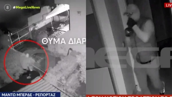 Εικόνες που σοκάρουν - Καρέ καρέ οι κινήσεις του ληστή που διέρρηξε το σπίτι του Φιντιρίκου στη Βούλα (Βίντεο)