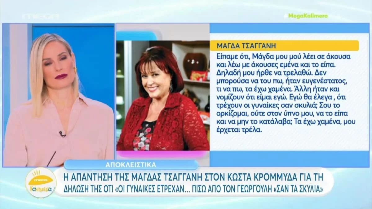 Υπόθεση Γεωργούλης: «Χριστέ μου, είναι δυνατόν;» - Παρεξηγήθηκαν Τσαγγάνη & Κρομμύδας μετά τις δηλώσεις της για την καταγγελία;