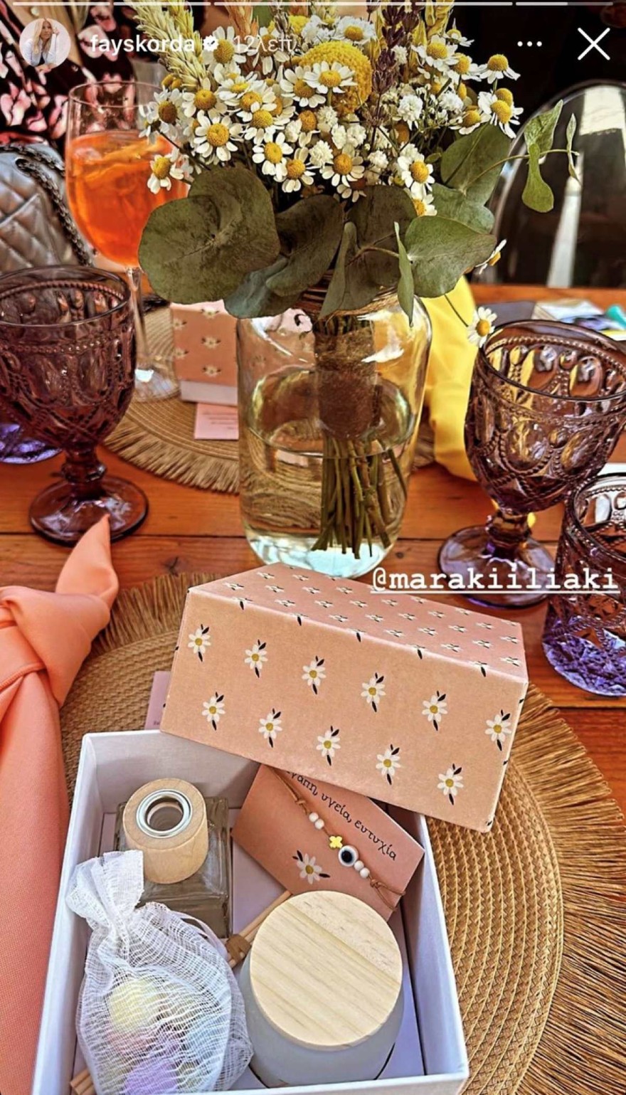 Βάφτιση κόρης Ηλιάκη Μπομπονιέρα