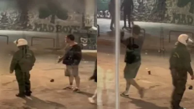 «Φύγε ρε μ@λ@κ@ από εδώ» - Ο Βασίλης Μπισμπίκης στα επεισόδια στην Λεωφόρο Αλεξάνδρας μετά τον αγώνα Παναθηναϊκού - Άρη (Βίντεο)