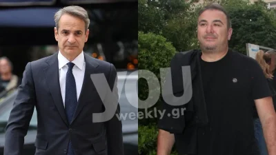 Στη Θεσσαλονίκη για καφέ ο Κυριάκος Μητσοτάκης με τον Αντώνη Ρέμο - Με λευκό t-shirt ο πρόεδρος της Νέας Δημοκρατίας