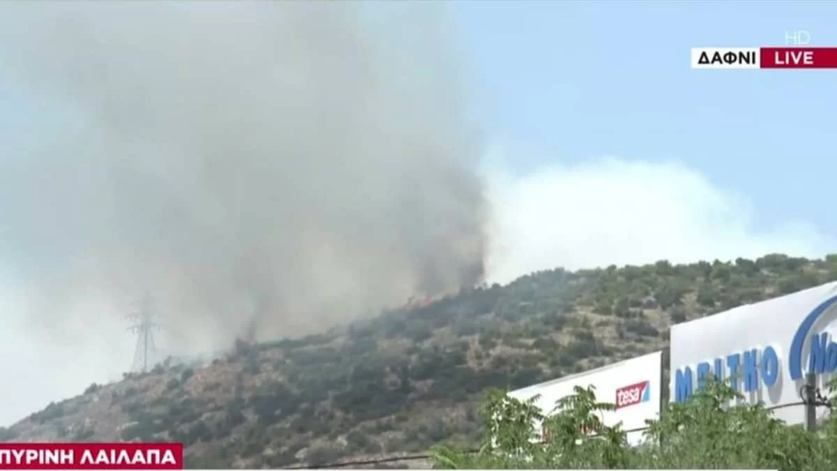Φωτιά στο Δαφνί