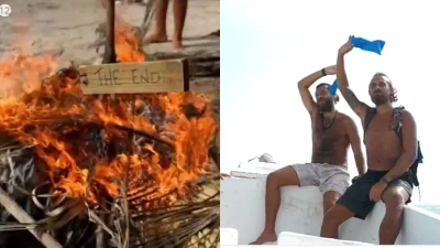 Survivor all star: Πήραν τα μπογαλάκια τους, έκαψαν την καλύβα και κούνησαν τις μπαντάνες τους - Τα τελευταία λεπτά των φιναλίστ στην παραλία