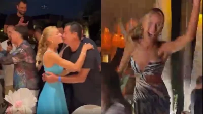 Ο ξέφρενος χορός της 23χρονης συντρόφου του Ατζούν Ιλιτζαλί & το "καυτό" φιλί στο στόμα - Το φαντασμαγορικό party γενεθλίων της στη Μύκονο