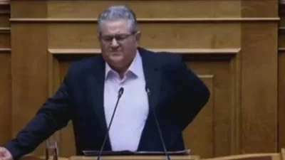 Σκηνές τρόμου στη Βουλή - Η στιγμή που ο Δημήτρης Κουτσούμπας κατέρρευσε