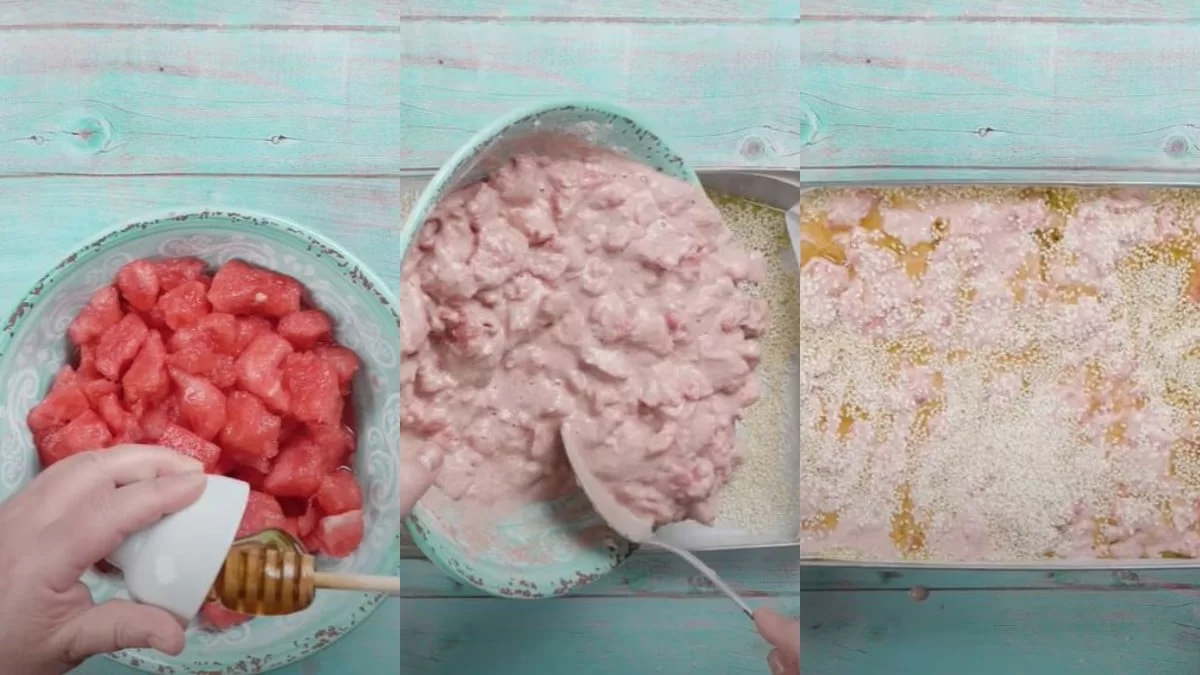 To αγαπημένο γλυκό ψυγείου των Κυκλάδων: Ροδοψημένη καρπουζόπιτα χωρίς ζάχαρη έτοιμη σε 5 λεπτά