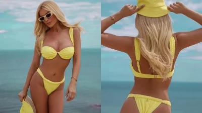 Κοστίζει μόνο 9,90 ευρώ - Που θα βρεις παρόμοιο κίτρινο μπικίνι σαν αυτό της Κατερίνας Καινούργιου