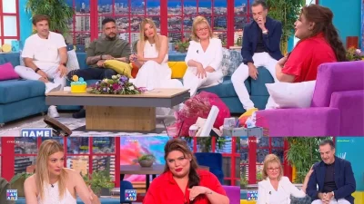 Βαρύ το φινάλε του Πάμε Δανάη - Τα κλάματα της Δανάης Μπάρκα και των συνεργατών της στο πλατό του MEGA