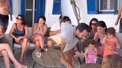 Χαμός στο σπίτι τους στην Αντίπαρο: Η έκπληξη του Τανιμανίδη μαζί με τις κόρες του στην Μπόμπα για τα γενέθλια της