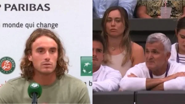 Τον "σκότωσε" με το βλέμμα της - Το βίντεο που μαρτυρά τις σχέσεις του πατέρα του Στέφανου Τσιτσιπά με την σύντροφό του, Πάουλα