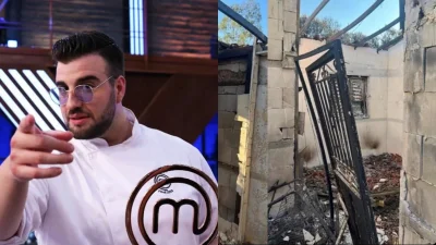 Συντετριμμένος ο Σταύρος Βαρθαλίτης - Κάηκε το εξοχικό του (Συγκλονιστικές φωτογραφίες)