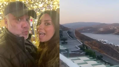 Διαμονή σε χλιδάτη σουίτα με θέα όλο το νησί και βόλτες με το σκάφος - Βίντεο από τις διακοπές του Γρηγόρη Αρναούτογλου με τη Νάνσυ Αντωνίου στην Κύθνο