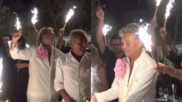 Έκλεισε τα 71 του ο Λάκης Γαβαλάς - Ξέφρενο πάρτι γενεθλίων στη Μύκονο με βεγγαλικά και δυνατή μουσική