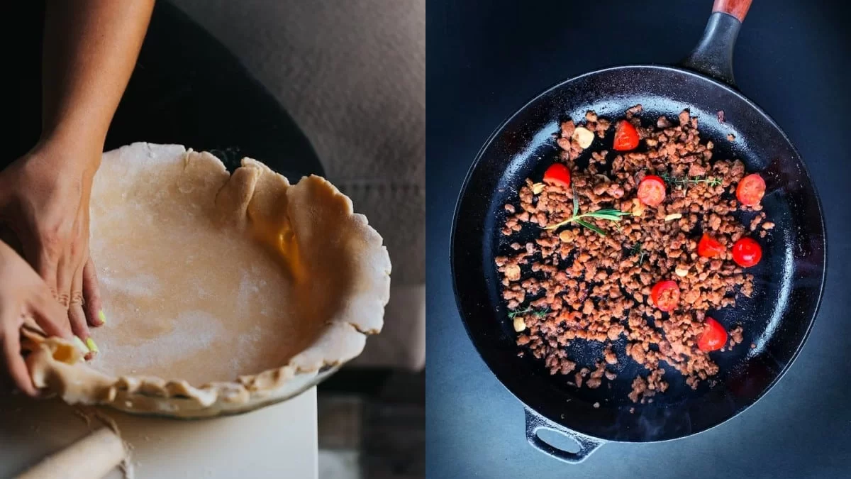 Χρειάζεται μόνο 3 υλικά και είναι έτοιμη σε 10 λεπτά - Εύκολη συνταγή για κιμαδόπιτα στο πι και φι
