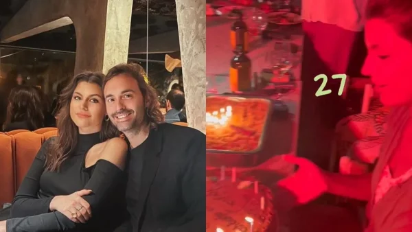 «Ευχαριστώ το Θεό που σε έφερε στο δρόμο μου» - Party έκπληξη με δύο τούρτες και καπνογόνα ετοίμασε ο Λάζαρης για την Δανάη Παππά