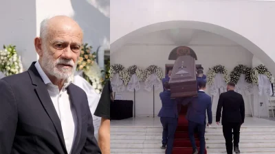 Βαρύ το κλίμα στην κηδεία της Λιζέτας Νικολάου: Τραγική φιγούρα ο Γιώργος Λιάνης - Συντετριμμένος ο γιος τους, Αλέξανδρος