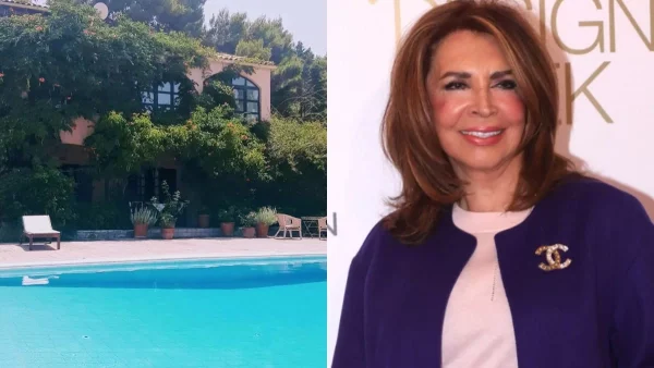 Διώροφη βίλα σε τεράστιο οικόπεδο με πισίνα - Φωτογραφίες από το εξοχικό της Μιμής Ντενίση στον Θεολόγο