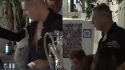 Με ανοιχτό πουκάμισο και ροζ παντελόνι συνοδευόμενος από τη γυναίκα του - Πρώτο θέμα συζήτησης στην Μύκονο ο Πάνος Καμμένος