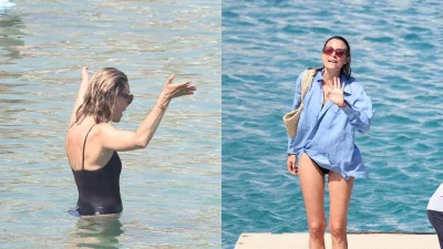 Βίκυ Καγιά: Για μπάνιο στη Μύκονο χωρίς τον Κρασσά - Αναχώρησε από την παραλία με τα παιδιά της με ταχύπλοο σκάφος