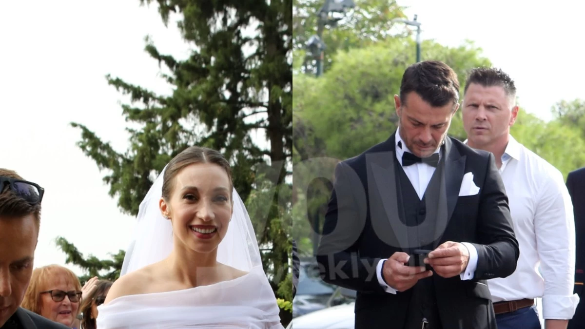 Έγκυος η Δήμητρα Βαμβακούση - Με φουσκωμένη κοιλίτσα και συγκλονιστικό νυφικό έφτασε στην εκκλησία 